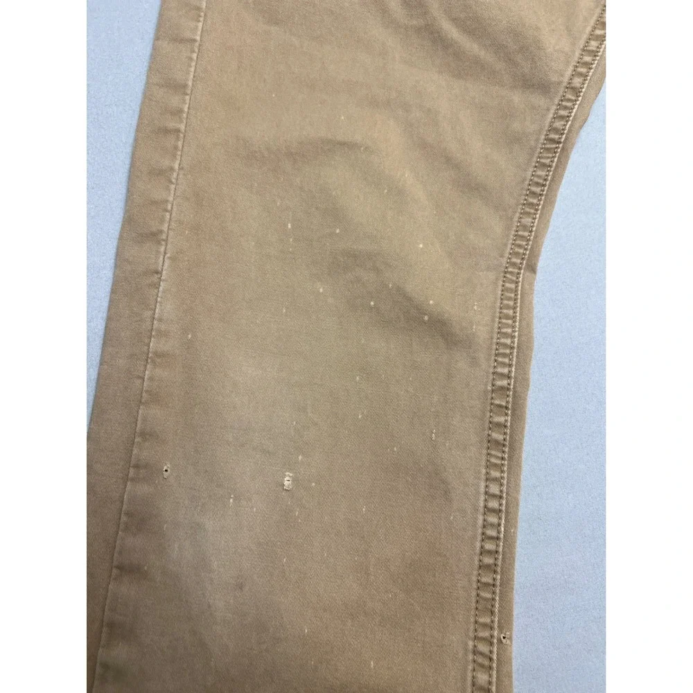Levis 513 Slim Straight Pants Mens 32x32 Khaki Tan Cotton 08513-0026